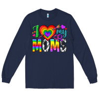 Navy i love my moms Long Sleeve Tee - texasbilliewilder