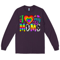 Plum i love my moms Long Sleeve Tee - texasbilliewilder