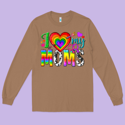 I Love My Moms Long Sleeve Tee Designed By Texasbilliewilder