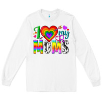 White i love my moms Long Sleeve Tee - texasbilliewilder