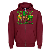 Burgundy Dentist st. patricks day Zipper Hoodie - Neo Western