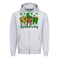 Heather Grey Dentist st. patricks day Zipper Hoodie - Neo Western