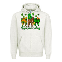 Oatmeal Heather Dentist st. patricks day Zipper Hoodie - Neo Western