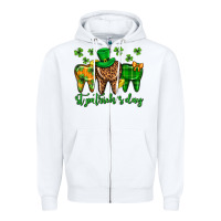 White Dentist st. patricks day Zipper Hoodie - Neo Western