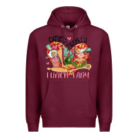 Burgundy cupids favorite lunch lady Premium Hoodie - MaliasSmallBusiness