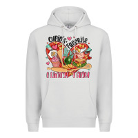 Dove Grey cupids favorite lunch lady Premium Hoodie - MaliasSmallBusiness