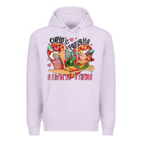 Lilac cupids favorite lunch lady Premium Hoodie - MaliasSmallBusiness