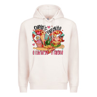 Pale Pink cupids favorite lunch lady Premium Hoodie - MaliasSmallBusiness
