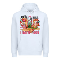 White cupids favorite lunch lady Premium Hoodie - MaliasSmallBusiness