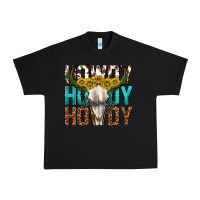 Black howdy howdy howdy western bull skull Urban Heavy Tee - texasbilliewilder