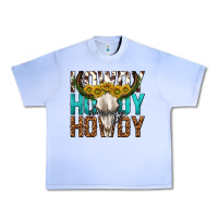 Grape Ice howdy howdy howdy western bull skull Urban Heavy Tee - texasbilliewilder