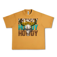 Peanut Butter howdy howdy howdy western bull skull Urban Heavy Tee - texasbilliewilder