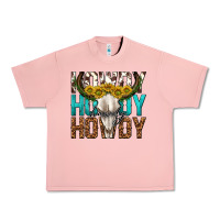 Salmon howdy howdy howdy western bull skull Urban Heavy Tee - texasbilliewilder