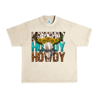 Sandshell howdy howdy howdy western bull skull Urban Heavy Tee - texasbilliewilder