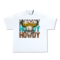 White howdy howdy howdy western bull skull Urban Heavy Tee - texasbilliewilder