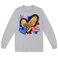Moon Dust American flag heart leopard Long Sleeve Tee - Zillion Design Studio