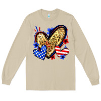 Mushroom American flag heart leopard Long Sleeve Tee - Zillion Design Studio