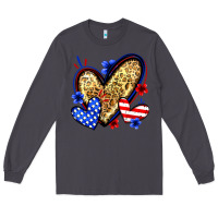 Smoke American flag heart leopard Long Sleeve Tee - Zillion Design Studio