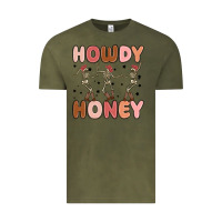 Vintage Olive howdy honey Vintage Tee - MaliasSmallBusiness