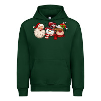 Forest Green santa snowman reindeer Urban Hoodie - MaliasSmallBusiness