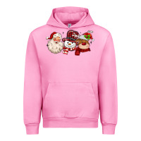Fuchsia Pink santa snowman reindeer Urban Hoodie - MaliasSmallBusiness