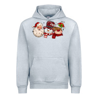 Heather Grey santa snowman reindeer Urban Hoodie - MaliasSmallBusiness