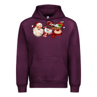 Mauve Wine santa snowman reindeer Urban Hoodie - MaliasSmallBusiness