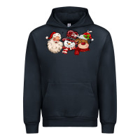 Navy santa snowman reindeer Urban Hoodie - MaliasSmallBusiness