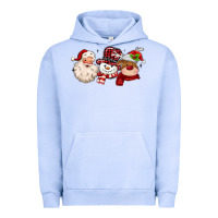 Santa Snowman Reindeer Urban Hoodie | Teevron