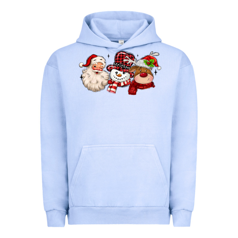 Santa Snowman Reindeer Urban Hoodie by MaliasSmallBusiness | Teevron