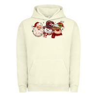 Pigment Pistachio santa snowman reindeer Urban Hoodie - MaliasSmallBusiness