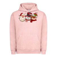 Pigment Salmon santa snowman reindeer Urban Hoodie - MaliasSmallBusiness