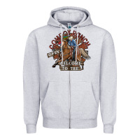 Heather Grey cowboy ranch Zipper Hoodie - SublimationCraftShop