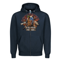 Navy cowboy ranch Zipper Hoodie - SublimationCraftShop