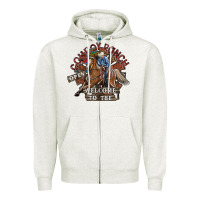 Oatmeal Heather cowboy ranch Zipper Hoodie - SublimationCraftShop
