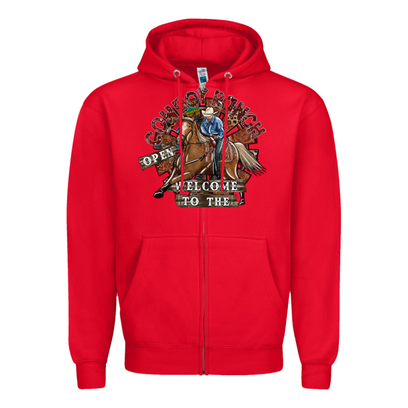 Cowboy Ranch Zipper Hoodie by SublimationCraftShop | Teevron