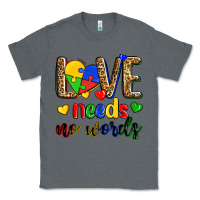 Charcoal Heather love needs no words Classic Tee - Zillion Design Studio