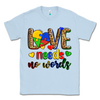 Dusty Blue love needs no words Classic Tee - Zillion Design Studio