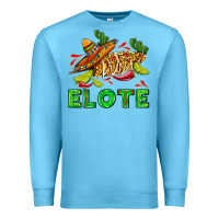 Ocean Blue Elote corn sombrero lime and  cactus Premium Sweatshirt - AdoDesignShop
