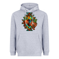 Heather Grey aztec rodeo cowboy Heavyweight Hoodie - JahusDesignShop