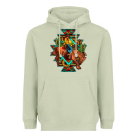 Matcha aztec rodeo cowboy Heavyweight Hoodie - JahusDesignShop