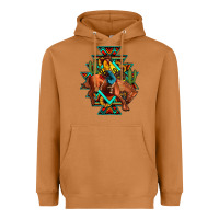 Meerkat aztec rodeo cowboy Heavyweight Hoodie - JahusDesignShop