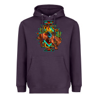 Plum aztec rodeo cowboy Heavyweight Hoodie - JahusDesignShop