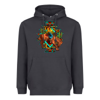 Smoke aztec rodeo cowboy Heavyweight Hoodie - JahusDesignShop