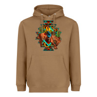 Toasted Coconut aztec rodeo cowboy Heavyweight Hoodie - JahusDesignShop