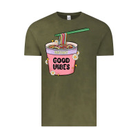 Vintage Olive instant good vibes noodles Vintage Tee - MaliasSmallBusiness