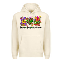 Tofu peace love  mardi gras Premium Hoodie - AdoDesignShop