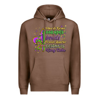 Chestnut mardi gras parades beads french quarter beignets k Premium Hoodie - MaliasSmallBusiness
