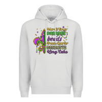 Dove Grey mardi gras parades beads french quarter beignets k Premium Hoodie - MaliasSmallBusiness