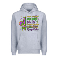 Heather Grey mardi gras parades beads french quarter beignets k Premium Hoodie - MaliasSmallBusiness